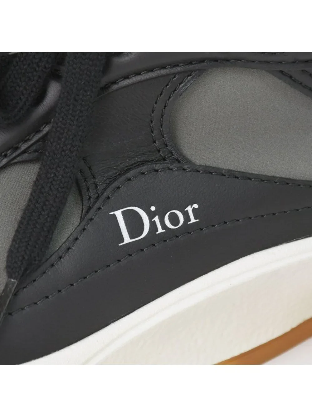 Dior Mile Sneakers Smooth Lambskin Neoprene Black White Brown